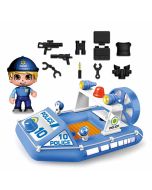 Pinypon Action lancha de policía y figura