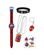 Reloj digital en bola y accesorios Spiderman