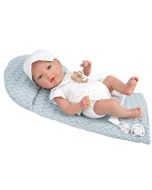 Muñeco Reborn 38 cm Claudio c/colchoneta para cuna