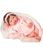Muñeca Reborn Valentina 45 cm con manta y peluche