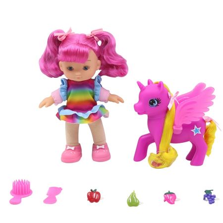 Muñeca 20 cm con Pony