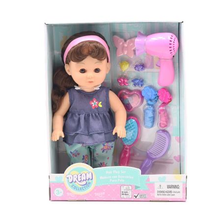 Muñeca 30 cm juego peinados