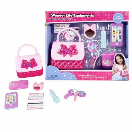 Set belleza 8 accesorios con bolso con luz
