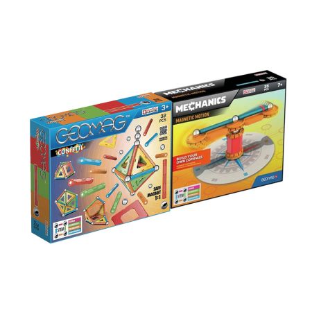 Geomag pack Confetti 32 y Mechanics 35 pzas