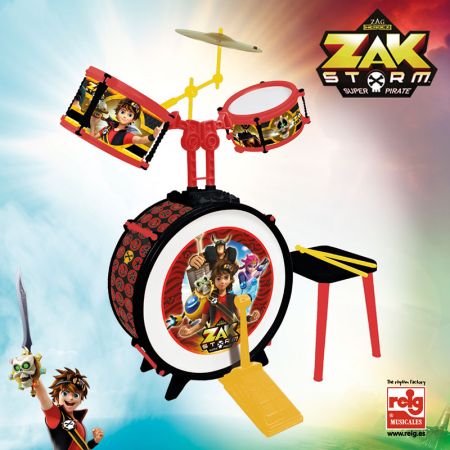Batería 3 elemento con banqueta Zack Storm