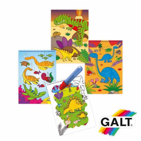 Libro para colorear con agua de dinosaurios