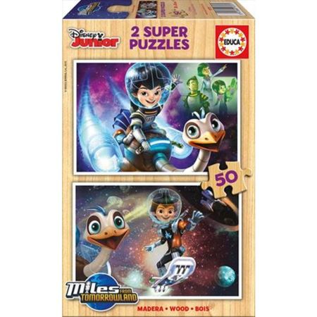 Educa Puzzle madera 2X50 Miles del Futuro