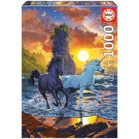 Educa puzzle 1000 unicornios en la playa