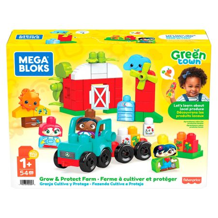 Mega Bloks ciudad verde granja cultiva y protege