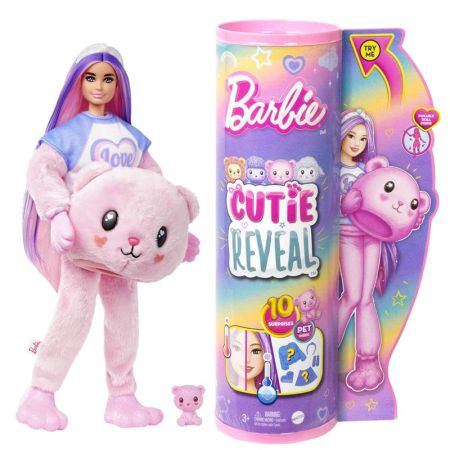 Barbie muñeca Cutie Reveal Camisetas Cozy Osito
