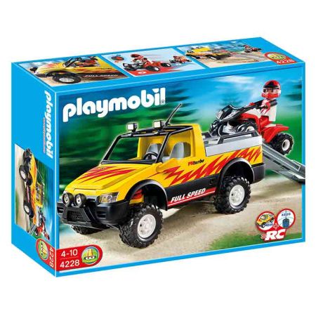 Playmobil RC Pick-Up con Quad de Carreras
