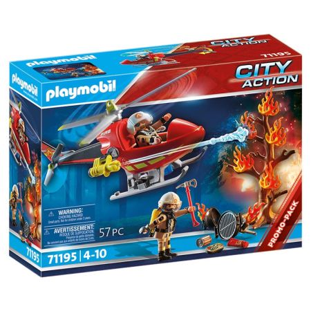 Playmobil City Action helicóptero de bomberos