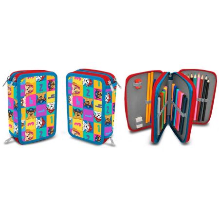 Estuche Patrulla Canina 3 cremalleras