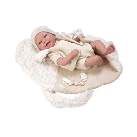 Muñeca reborn 45 cm Diego c/saco de dormir