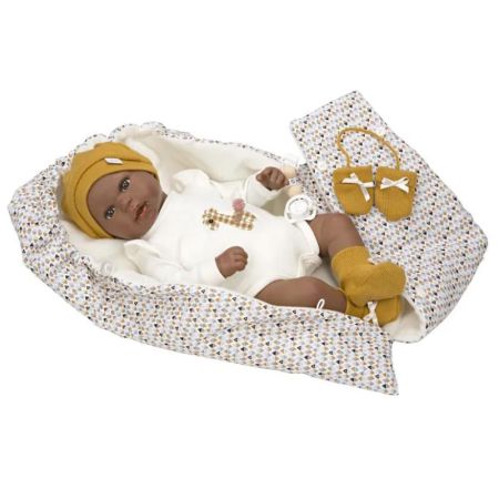 Muñeco Reborn Rafael 45 cm con bolsa de bebé