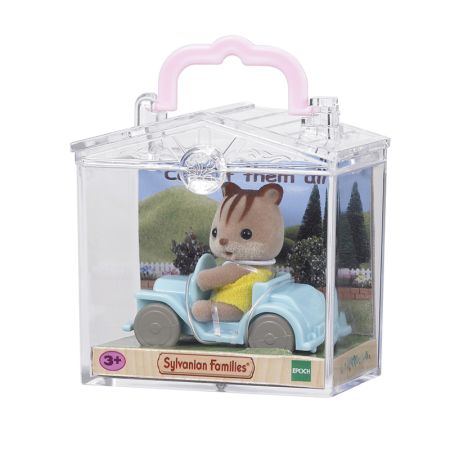 Sylvanian Families bebé ardilla en coche