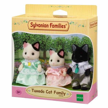 Sylvanian Families Familia Gato Tuxedo