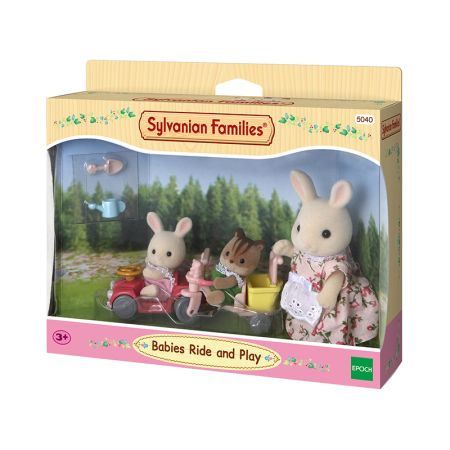 Sylvanian Families mamá con bebés y correpasillos
