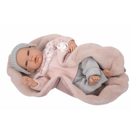Muñeca Elegance peso real 40 cm Andie con manta