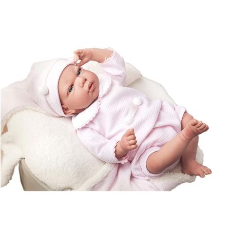 Muñeca Reborn Raquel 40cm con manta y peluche