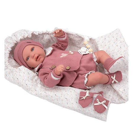 Muñeca Reborn Mia 45 cm con saco de dormir